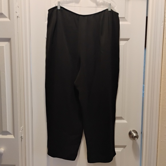 Eileen Fisher Silk Georgette Crepe Wide-Leg Pant Ankle Length Easy Fit Size 3XL - Picture 5 of 8